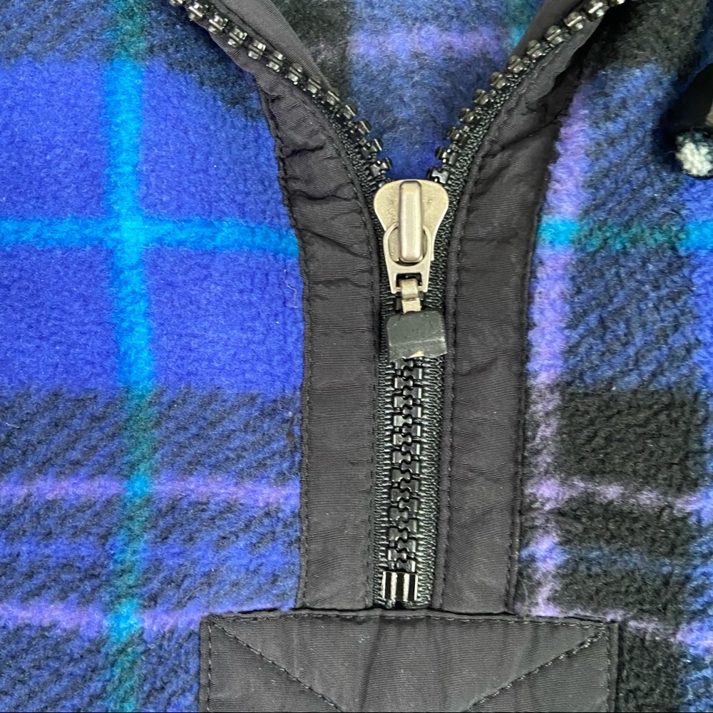 Vintage Sigrid Olsen Sport Gorpcore Fleece Plaid Pullover Jacket Size Small - Picture 13 of 14
